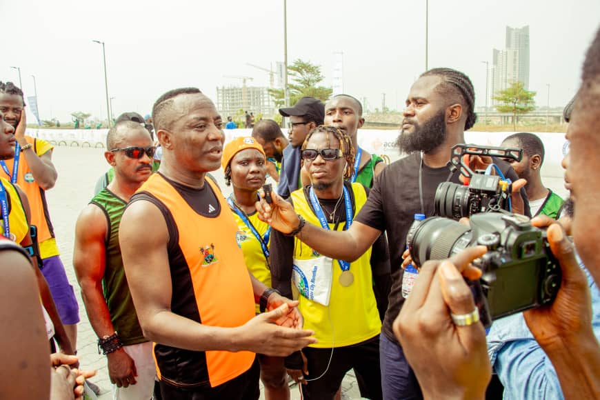 Omoyele Sowore, the presidential candidate of the AAC, actively participated in the annual Lagos City Marathon, traditionally organized by Access Bank in collaboration with the Lagos state government.